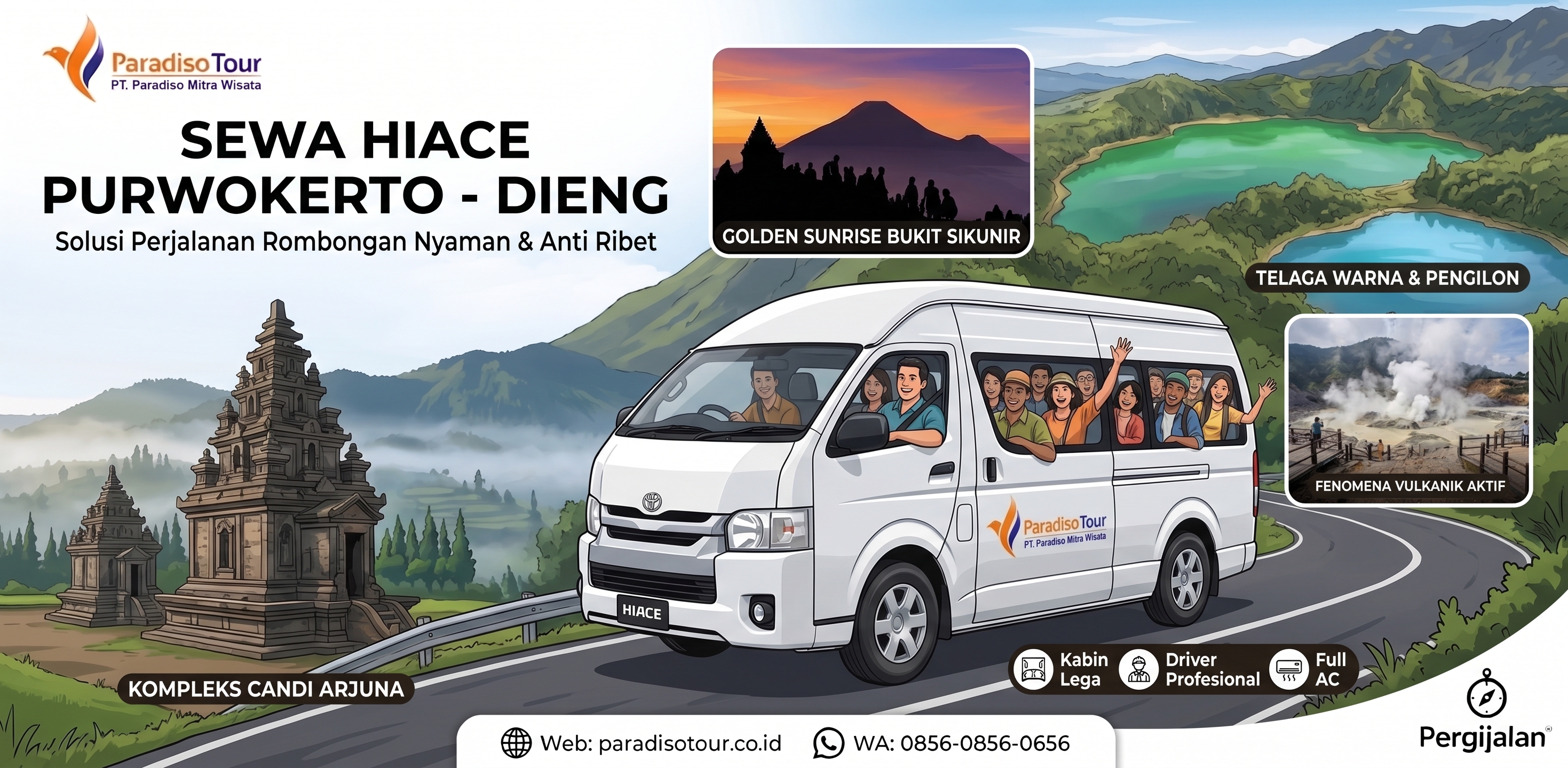 Sewa Hiace Purwokerto Dieng