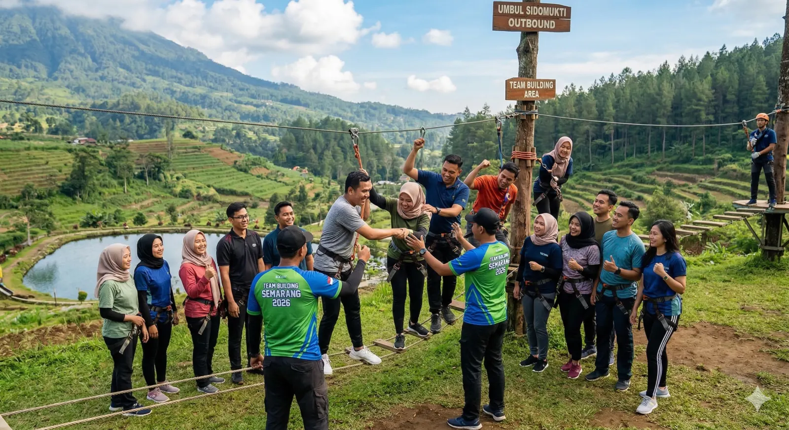 Kegiatan outbound dan gathering perusahaan bersama Paradiso Tour