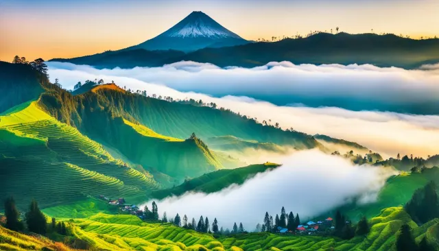 panorama alam dieng
